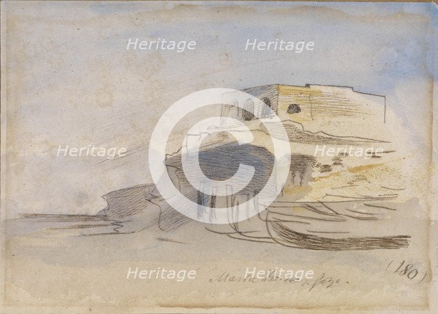 Massa Forno, Gozo, Malta, 1866. Artist: Lear, Edward (1812-1888)