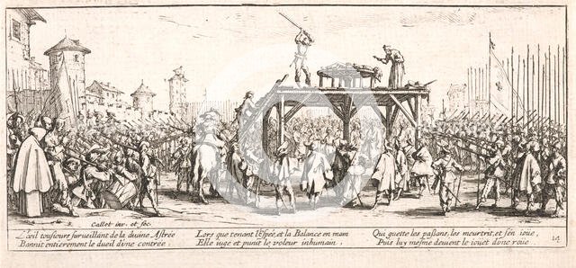 La Roue (Breaking on the Wheel), 1633. Creator: Jacques Callot.