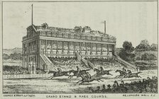 The Grand Stand and Race Course at Alexandra Palace, 19th century. Creator: George & Hast.