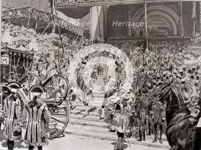 Wedding of Alfonso XIII, King of Spain. (1886-1941) with Victoria Eugenia of Battenberg in the Ch…