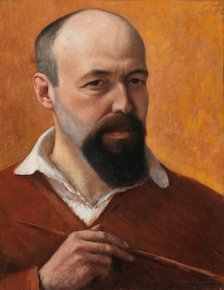 Self-Portrait, 1914. Creator: Simberg, Hugo (1873-1917).