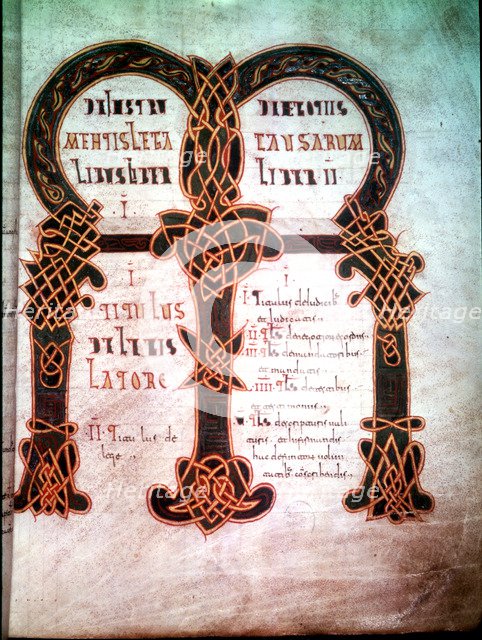 Visigothic laws, page from the 'Fuero juzgo', Romance version of 'Liber Iudiciorum', manuscript, …