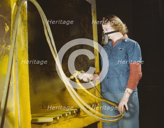 War production workers at the Heil Company making gasoline trailer..., Milwaukee, Wisconsin, 1943. Creator: Howard Hollem.