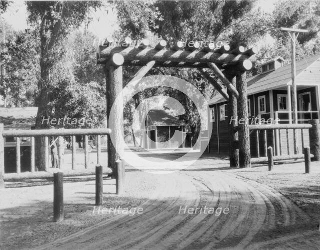 Entrance to Marysville camp for migrants, Marysville, California, 1935. Creator: Dorothea Lange.