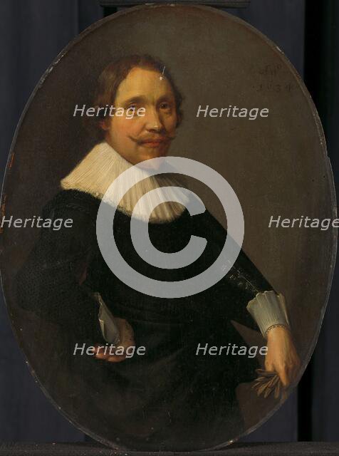 Portrait of Willem van Oldenbarneveldt, Lord of Stoutenburg, Cavalry Captain in Spanish..., 1634. Creator: Anon.