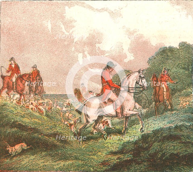 ''Old Fashioned Sporting Pictures, and the Road to Bygone Days; Trailing for a Hare', 1890. Creator: Unknown.