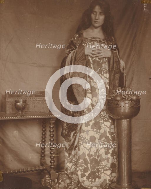 Portrait of Alice Dieudonne Chase, ca. 1906. Creator: Alice Gerson Chase.