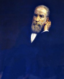 Francesc Pi i Maragall (1824-1901), Spanish politician, federal Republican, he was president of t…