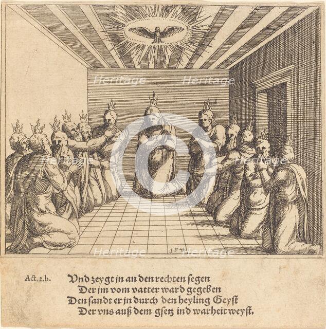 The Descent of the Holy Spirit, 1548. Creator: Augustin Hirschvogel.