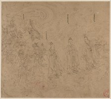 Album of Daoist and Buddhist Themes: Procession of Daoist Deities: Leaf 20, 1200s. Creator: Unknown.