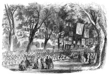 The Peace Commemoration at Lynn - School Children's Festival, in the Public Walks, 1856.  Creator: Unknown.