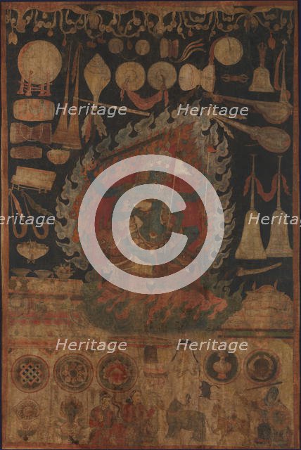 Offerings to the Goddess Palden Lhamo, late 16th century. Creator: Unknown.