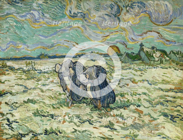 Two Peasant Women, 1890. Creator: Gogh, Vincent, van (1853-1890).