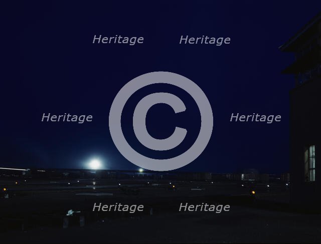 Work goes on 24 hours a day at C & NW RR's Proviso yard, Chicago, Ill., 1942. Creator: Jack Delano.