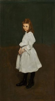 Little Girl in White (Queenie Burnett), 1907. Creator: George Wesley Bellows.