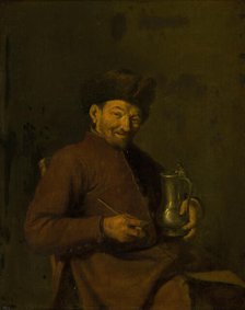 Old Man with Tankard and Pipe. Creator: Anon.