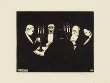 Le Poker, 1896. Creator: Vallotton, Felix Edouard (1865-1925).
