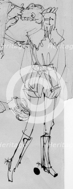 Man in period costume, c1950. Creator: Shirley Markham.