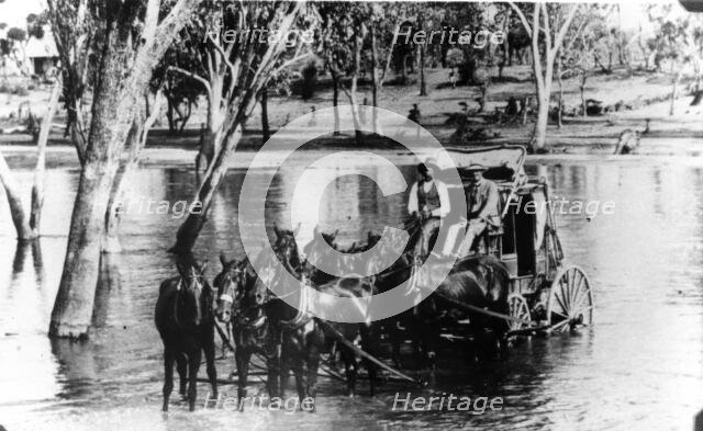 Cobb and Co coach, Old Gympie Road, Kallangur, c1880s. Creator: Unknown.