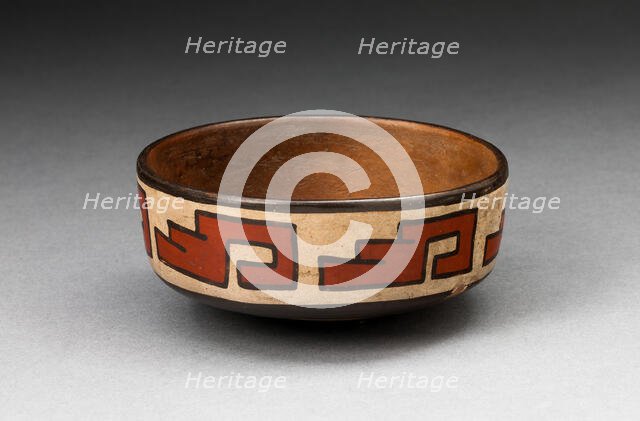 Bowl with Stepped Fret Motif, 180 B.C./A.D. 500. Creator: Unknown.