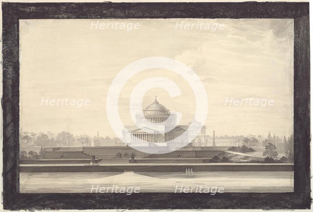 Project of the Cathedral of Christ the Saviour in Moscow, c 1815. Creator: Vitberg, Alexander Lavrentievich (1787-1855).