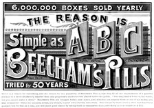Advertisement for Beecham's Pills, 1895. Creator: Unknown.