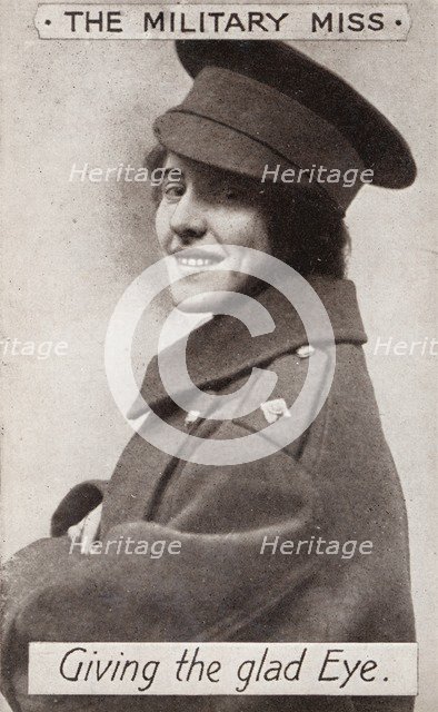 'The Military Miss - Giving the glad Eye.', c1914. Artist: Unknown.