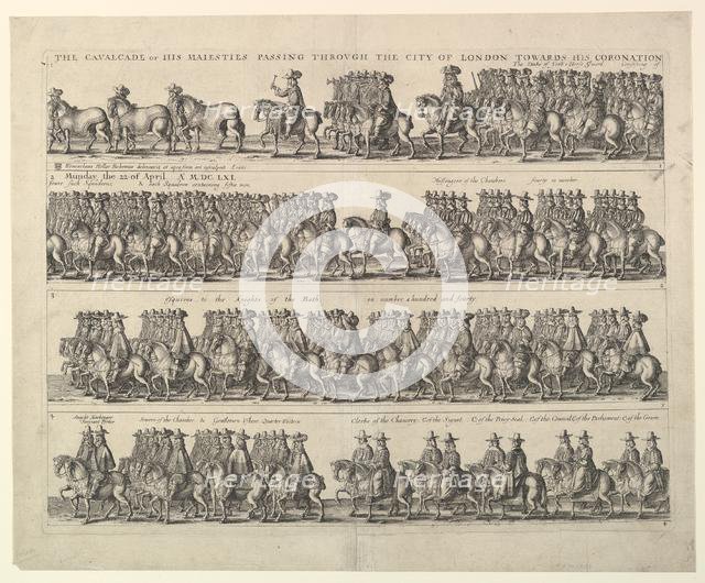 Coronation Procession of Charles II Through London, 1662. Creator: Wenceslaus Hollar.