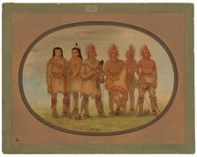 Black Hawk and Five Other Saukie Prisoners, 1861/1869. Creator: George Catlin.