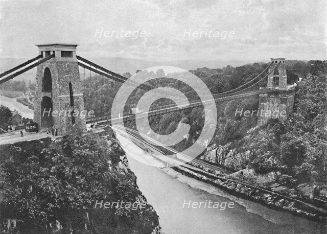 'Clifton Suspension Bridge', c1896. Artist: Harvey Barton.