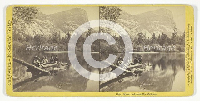 Mirror Lake and Mt. Watkins, 1870. Creator: John P. Soule.