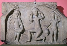 Relief of a Romano-British 'triple goddess', 3rd century. Artist: Unknown