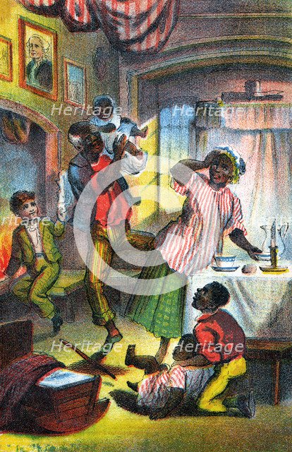 Scene from Harriet Beecher Stowe's Uncle Tom's Cabin, c1870. Artist: Unknown
