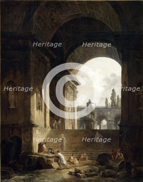 View of the Capitol With the Equestrian Statue of Marcus Aurelius, 1774.