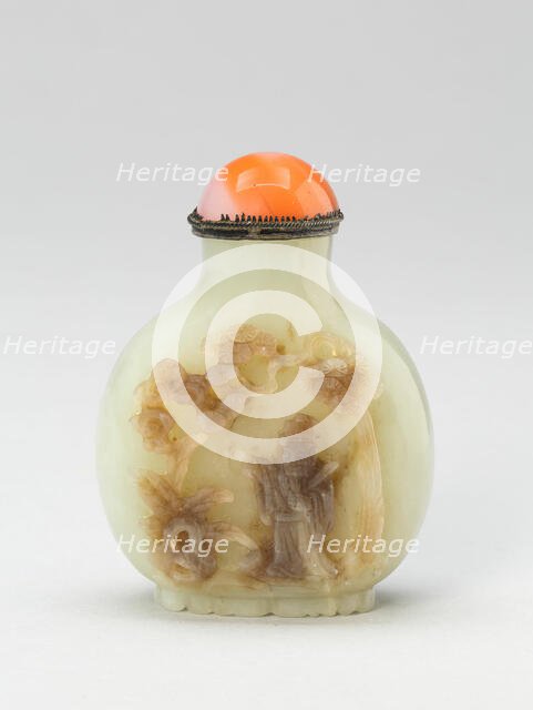 Snuff Bottle with a Bat-Shaped Base, Qing dynasty (1644-1911). Creator: Unknown.