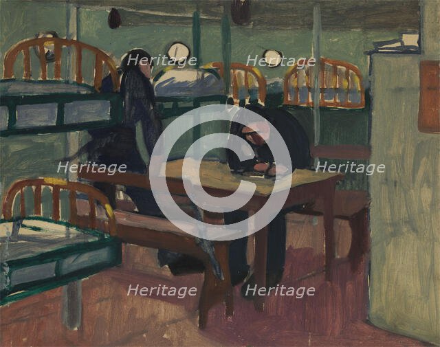 World War I: hospital transport, c1918. Creator: Jan Gordon.