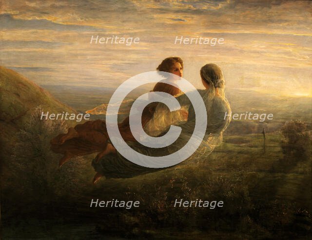 Le Poème de l'âme (Poem of the Soul). Le Vol de l'âme (The flight of the soul), 1854. Creator: Janmot, Louis (1814-1892).