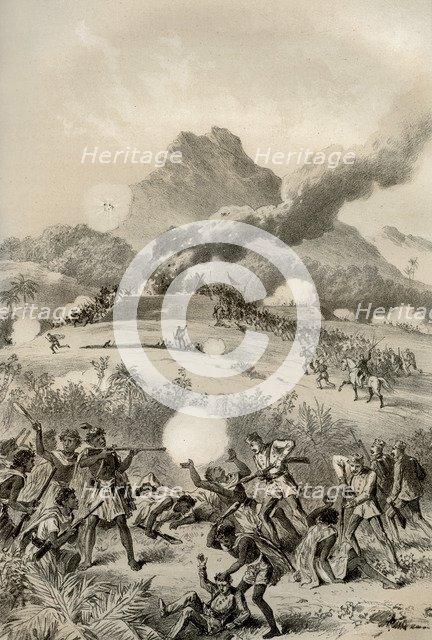 Taking a Maori redoubt, Maori Wars, 1845-1873 (1879). Artist: McFarlane and Erskine