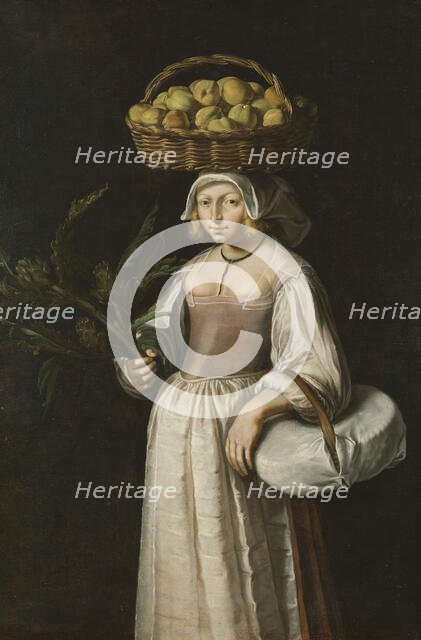 The Vegetable Seller, c17th century. Creator: Unknown.