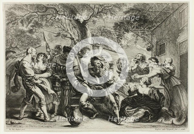 Soldiers and Peasants, 1640/50. Creator: Frans van den Wyngaerde.