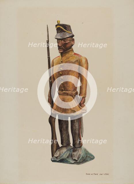 Carved Soldier, c. 1939. Creator: Samuel W. Ford.