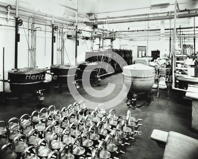 The kitchen at Banstead Hospital, Sutton, Surrey, 1938. Artist: Unknown.