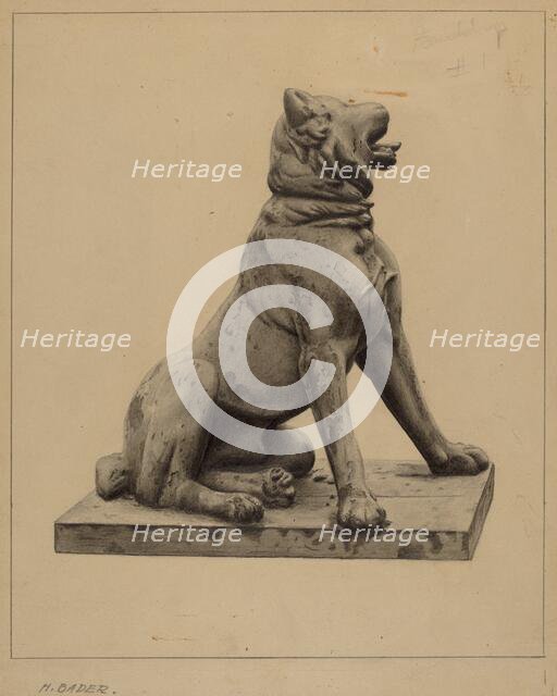 Cast Lead Dog, c. 1939. Creator: Herman Bader.