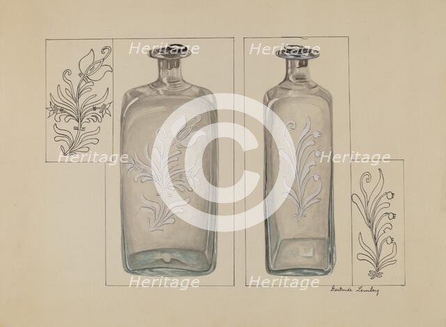 Liquor Bottle, c. 1936. Creator: Gertrude Lemberg.