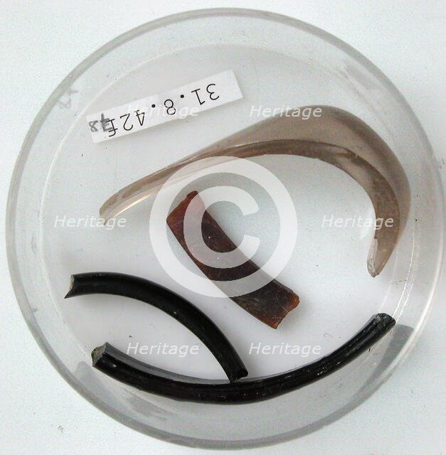 Glass Fragments, Coptic, 4th century. Creator: Unknown.