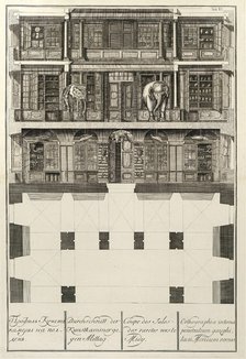 Kunstkammer (From: The building of the Imperial Academy of Sciences), 1741. Artist: Wortmann, Christian Albrecht (1680-1760)