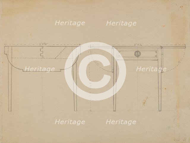 Table, 1935/1942. Creator: Bernard Gussow.
