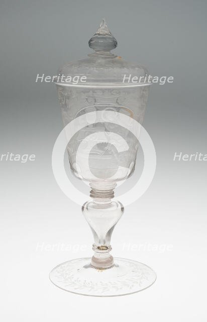 Goblet with Cover, Rhineland, 18th century. Creator: Unknown.