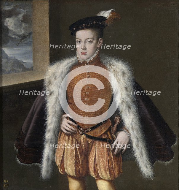 Don Carlos, Prince of Asturias, 1555-1559. Artist: Sánchez Coello, Alonso (1531-1588)
