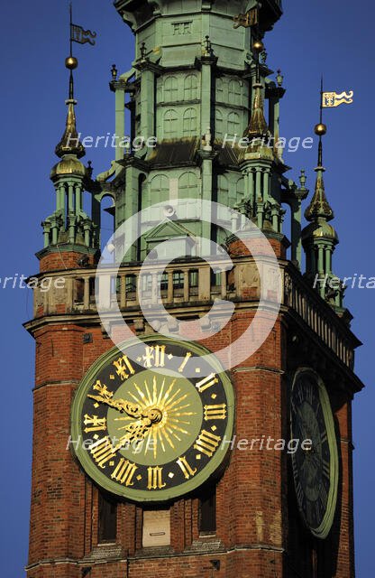 Clock Detail, Town Hall, Gdansk, Poland, 14th century (2015). Creator: Unknown.